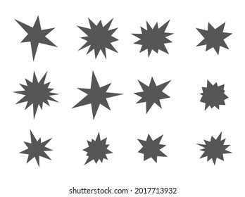 Splash-Burst-Stern-Symbol einzeln auf weißem Hintergrund