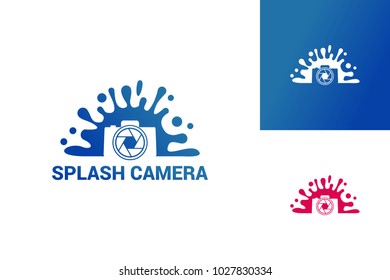 Splash Camera Logo Template Design Vector, Emblem, Design Concept, Creative Symbol, Icon