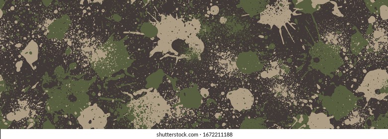 Splash camouflage background. Seamless pattern vector.