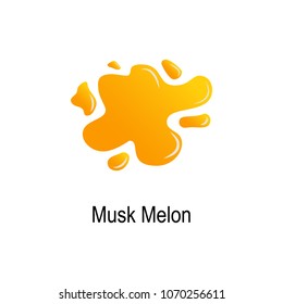 a splash of cantaloupe juice icon. Element of colored splash illustration. Premium quality graphic design icon. Signs and symbols collection icon for websites, web design on white background