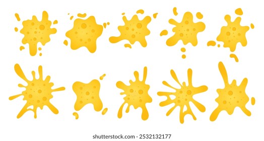 Splash, Cheese melting  vector Illustration design