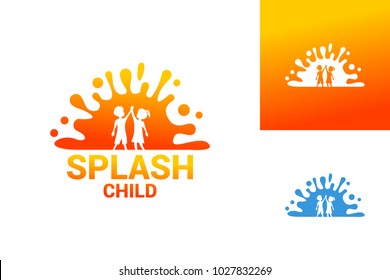 Splash Child Logo Template Design Vector, Emblem, Design Concept, Creative Symbol, Icon