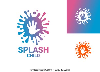 Splash Child Logo Template Design Vector, Emblem, Design Concept, Creative Symbol, Icon