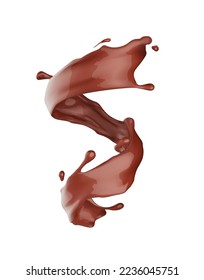 Chaleco de chocolate, cacao. Curl de chocolate. Ilustración vectorial.