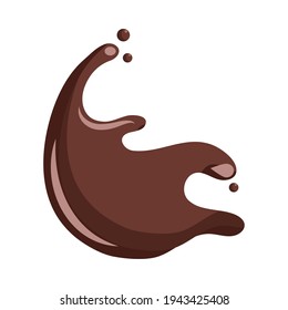 splash of chocolate design isolated