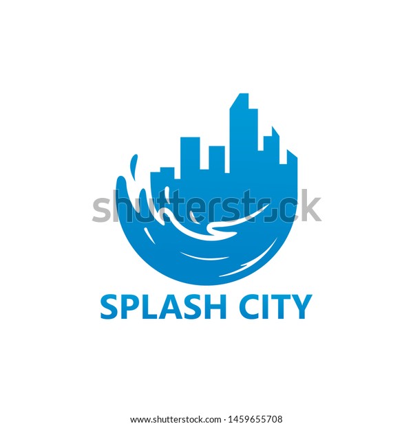 Splash City Logo Template Design Vector Stock Vector (Royalty Free