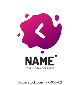 Splash clock logotype. Vector logo design. Business concept icon.
