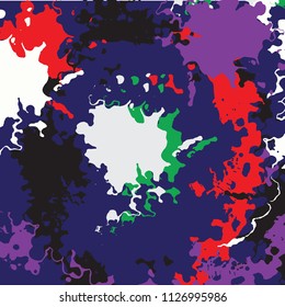 Splash Color Abstract Pattern Illustration