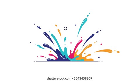 Splash of Color Bursting from the Ground A Vibrant Explosion of Diverse Hues