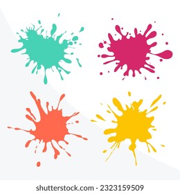 Splash of color ink. Dirt of ink