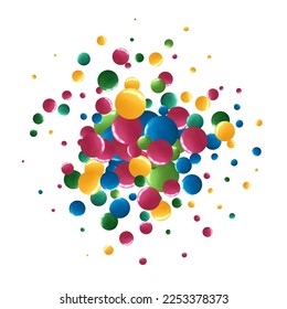 Splash from colored balloons. Abstract background. Design element.