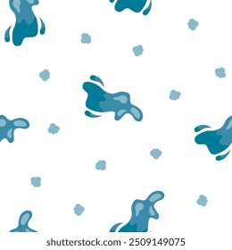 Splash colorful spot. Seamless pattern. Decorative fluid shape. Vector drawing. Design ornaments.
