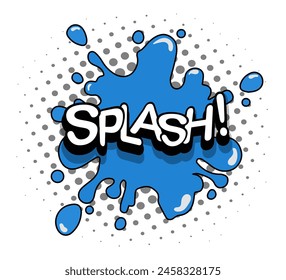 SPLASH comic book sign. Pop-art style. Vector design.