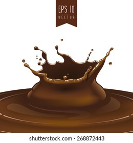 Splash of dark coffee or chocolate vector