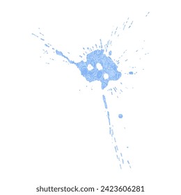 Splash, decorative layout element - hand drawn vector illustration.