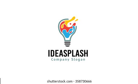 Splash Design Logo Vector Symbol Icon Idea Illustration