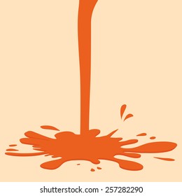 Splash design over beige background, vector illustration.