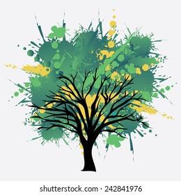 Splash design over white background, vector illustration.
