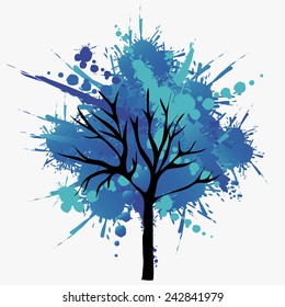 Splash design over white background, vector illustration.