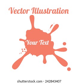Splash design over white background, vector illustration.
