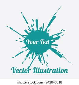 Splash design over white background, vector illustration.