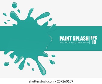 Splash design over white background, vector illustration.