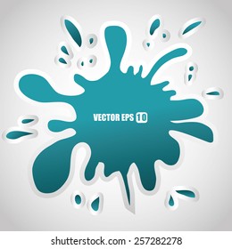 Splash design over white background, vector illustration.