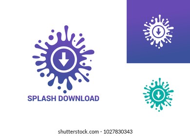 Splash Download Logo Template Design Vector, Emblem, Design Concept, Creative Symbol, Icon
