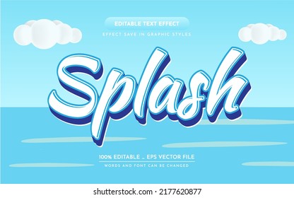 Splash editable text effect	blue color
