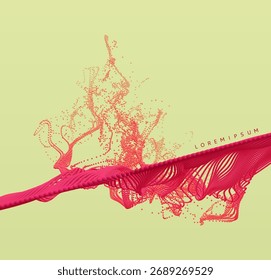 Efeito de splash. Ilustração de múltiplas esferas. Efeito dinâmico. Resumo. Vetor para brochura, cartaz, capa, cartão, apresentação, folheto ou banner.