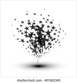 splash explode of stars