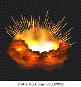 Splash explosion concept background. Realistic illustration of splash explosion vector concept background for web design