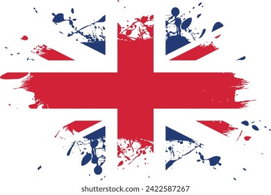 Splash flag of the United Kingdom of Great Britain and Northern Ireland (Union Jack)