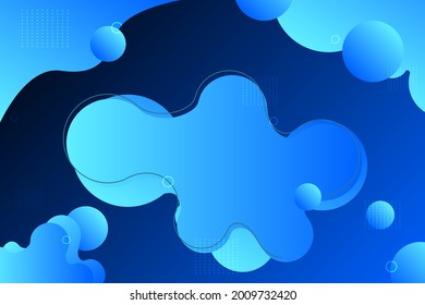Splash fluid template in shine blue background. Promotion template for create marketing sales. Modern wallpaper with creative content  minimal style.