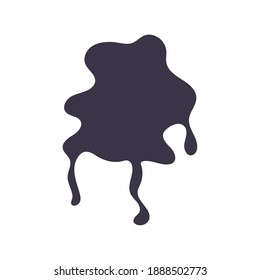 splash form drip ink blot flat style icon vector illustration design