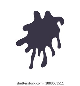 splash form drip ink blot flat style vector illustration design