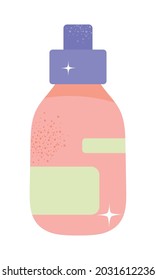 splash fragance bottle on white background