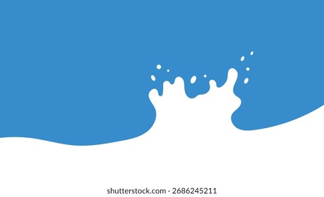 Un chapoteo de leche fresca con un efecto de onda aislado en el fondo blanco para sus necesidades de diseño