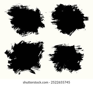 Splash Grunge Textur schwarze Farbe Farbe Farbe Pinsel Striche Frame Illustration