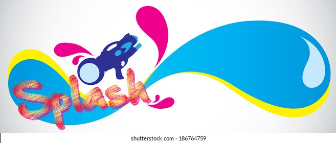 Splash gun water vecter