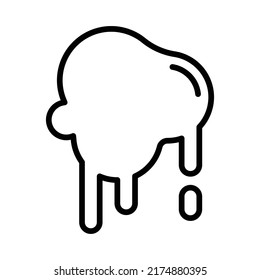 Splash Icon. Line Art Style Design Isolated On White Background