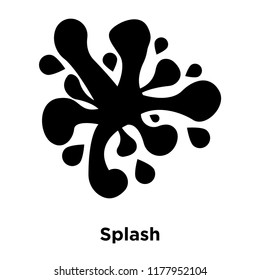 Splash icon vector isolated on white background, logo concept of Splash sign on transparent background, filled black symbol