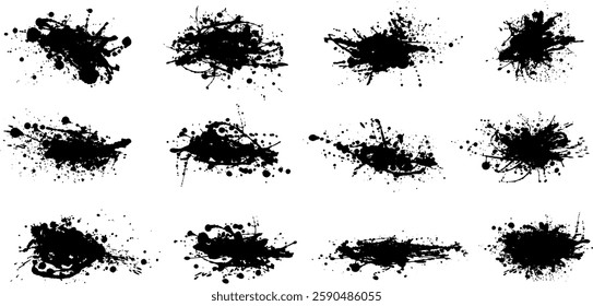 splash ink. abstract ink shapes. vector