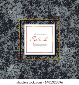 Splash ink texture imitation, abstract background, vector. Liquid ink or marbleized pattern effect.
