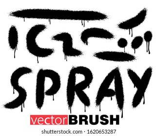 splash and ink vector brush sign set isolated