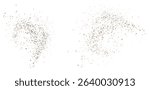 Splash isolated flying coffee powder particles background design