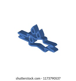 Splash isometric left top view 3D icon