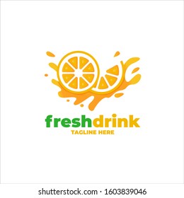 splash lemon logo design template