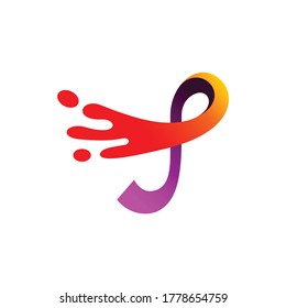 splash letter j logo, letter j splash logo