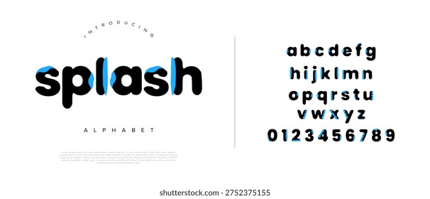 Splash liquid bubble display font for summer branding fun logo design and creative water theme typography